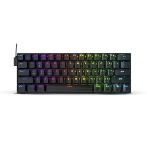 Teclado Gamer | Redragon Dragonborn K630RGB-SP | Negro | Mecánico | Compacto 60% | Switch Red | RGB