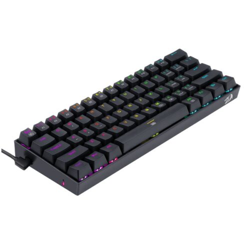Teclado Gamer | Redragon Dragonborn K630RGB-SP | Negro | Mecánico | Compacto 60% | Switch Red | RGB