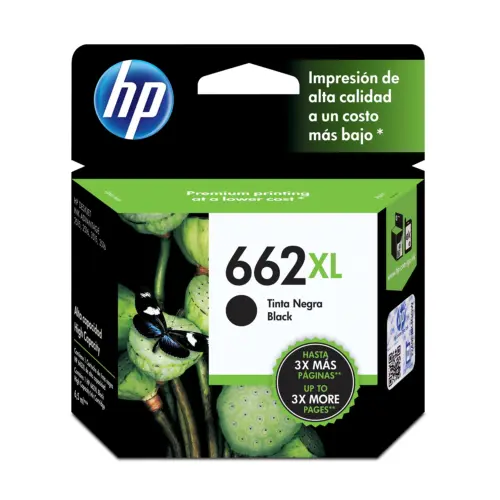 Cartucho de Tinta HP 662XL Negro Alto Rendimiento