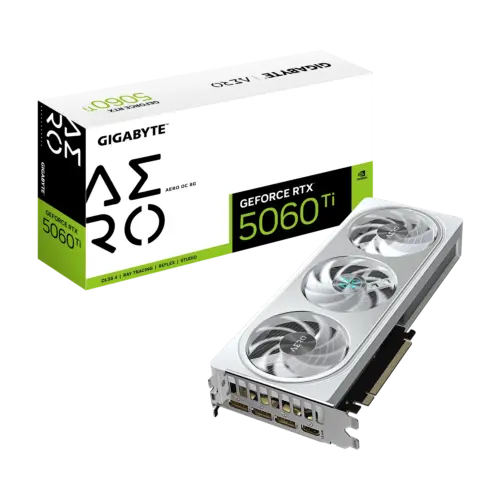 Placa de Video GIGABYTE NVIDIA GeForce RTX 5060 Ti AERO OC 8G
