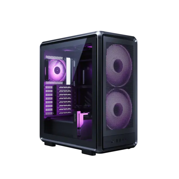 Gabinete Cooler Master MasterFrame 500 Mesh 3 Fans ARGB Aluminio Modular Black s/fuente